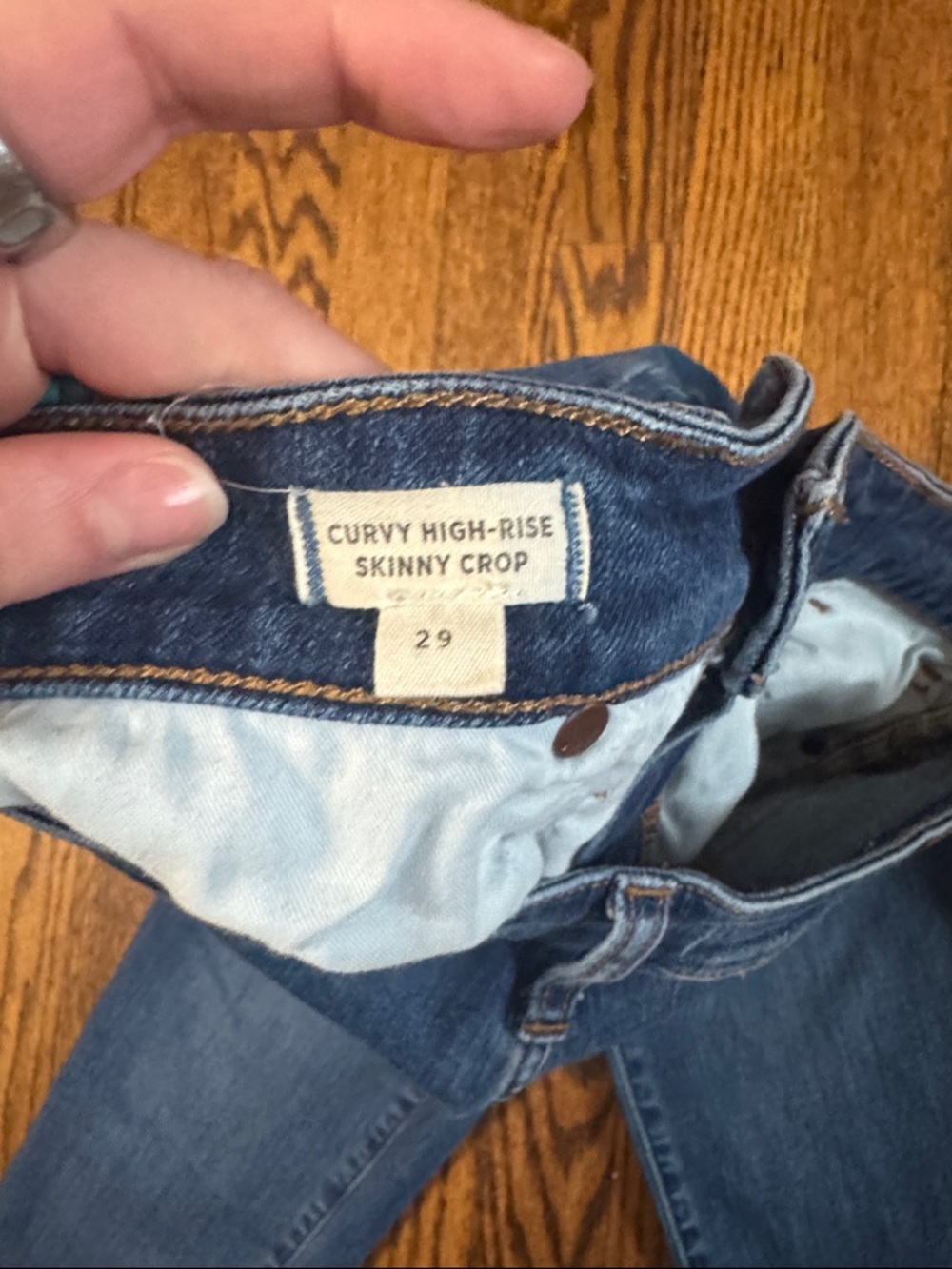Madewell Curvy High-Rise Skinny Crop Blue Jeans SZ 29 - Picture 4 of 6